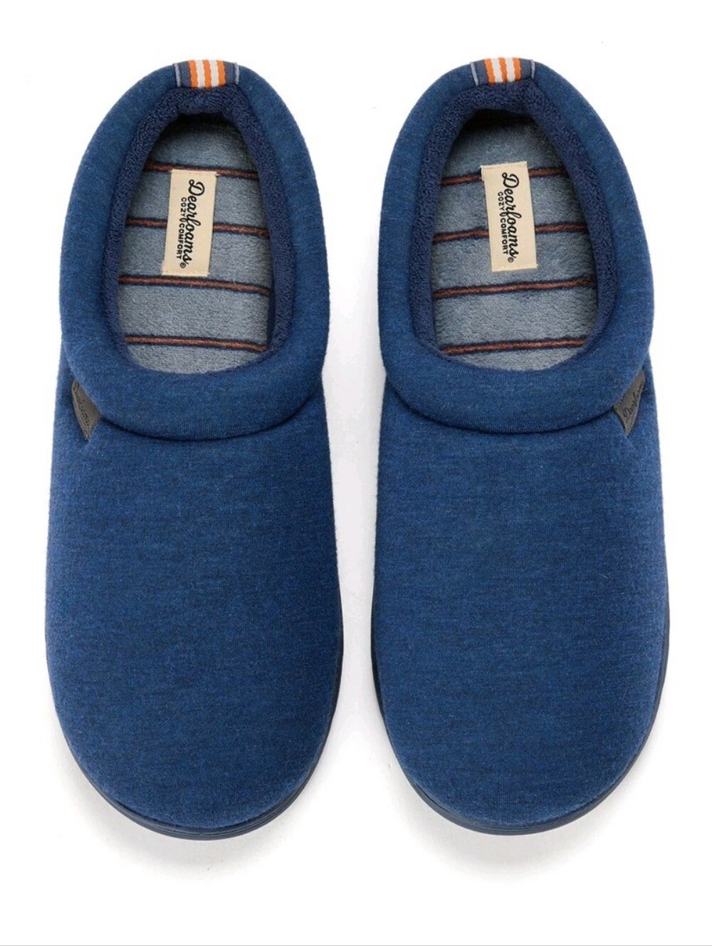 New Dearfoams Cozy Comfort Men's Jersey Clog Slippers Gel infused memory foam